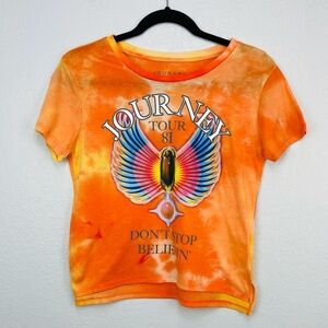 NWOT JOURNEY TOUR 81 ORANGE TIE DYE GRAPHIC TEE